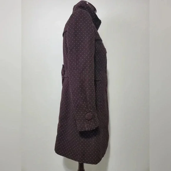 Feiermina  black coat with red polka dots. Bows in front and back. Size large - Picture 7 of 16